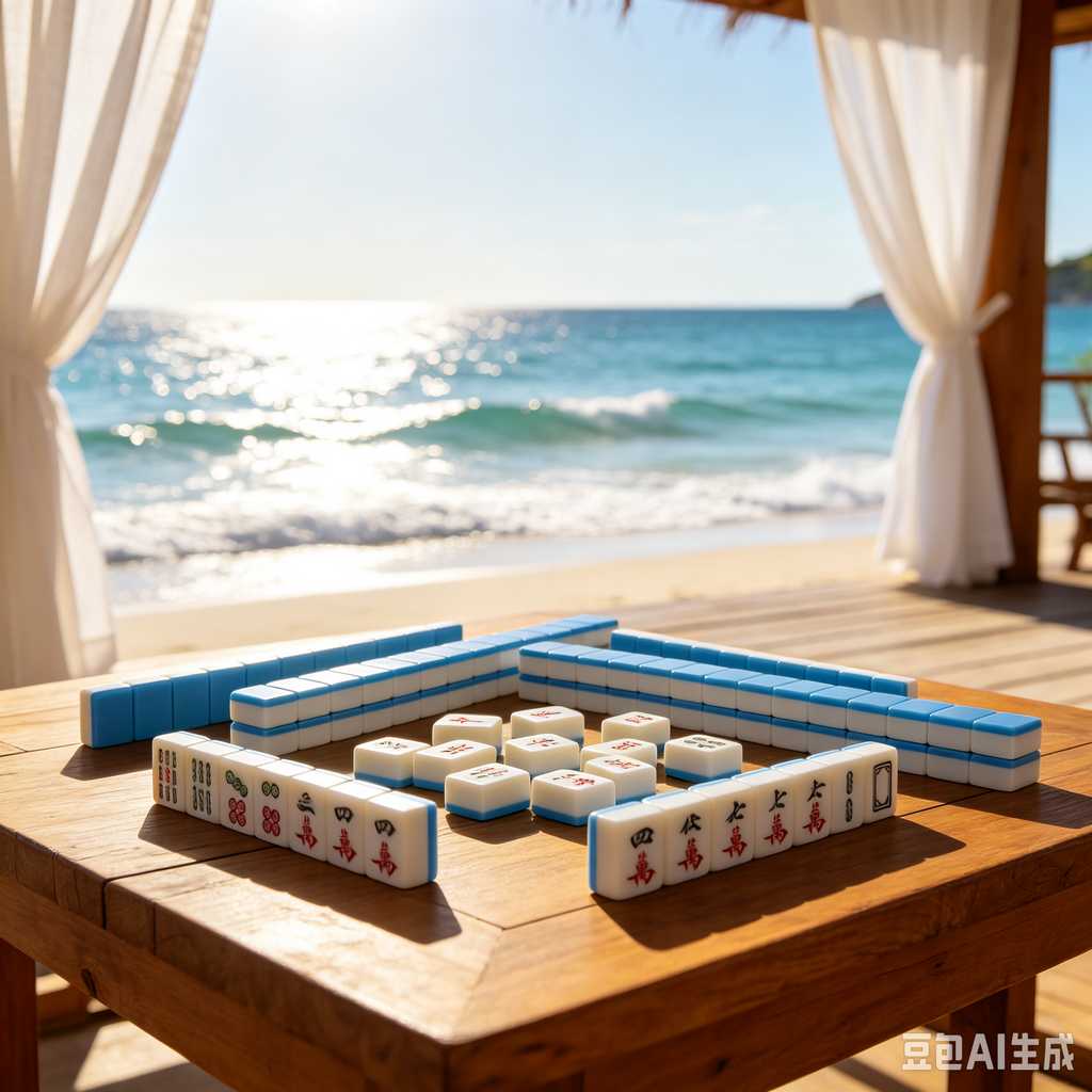 stylish text mahjong set